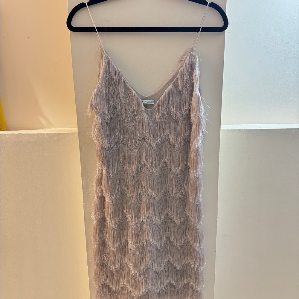 Zara Gray Textured Mini Dress